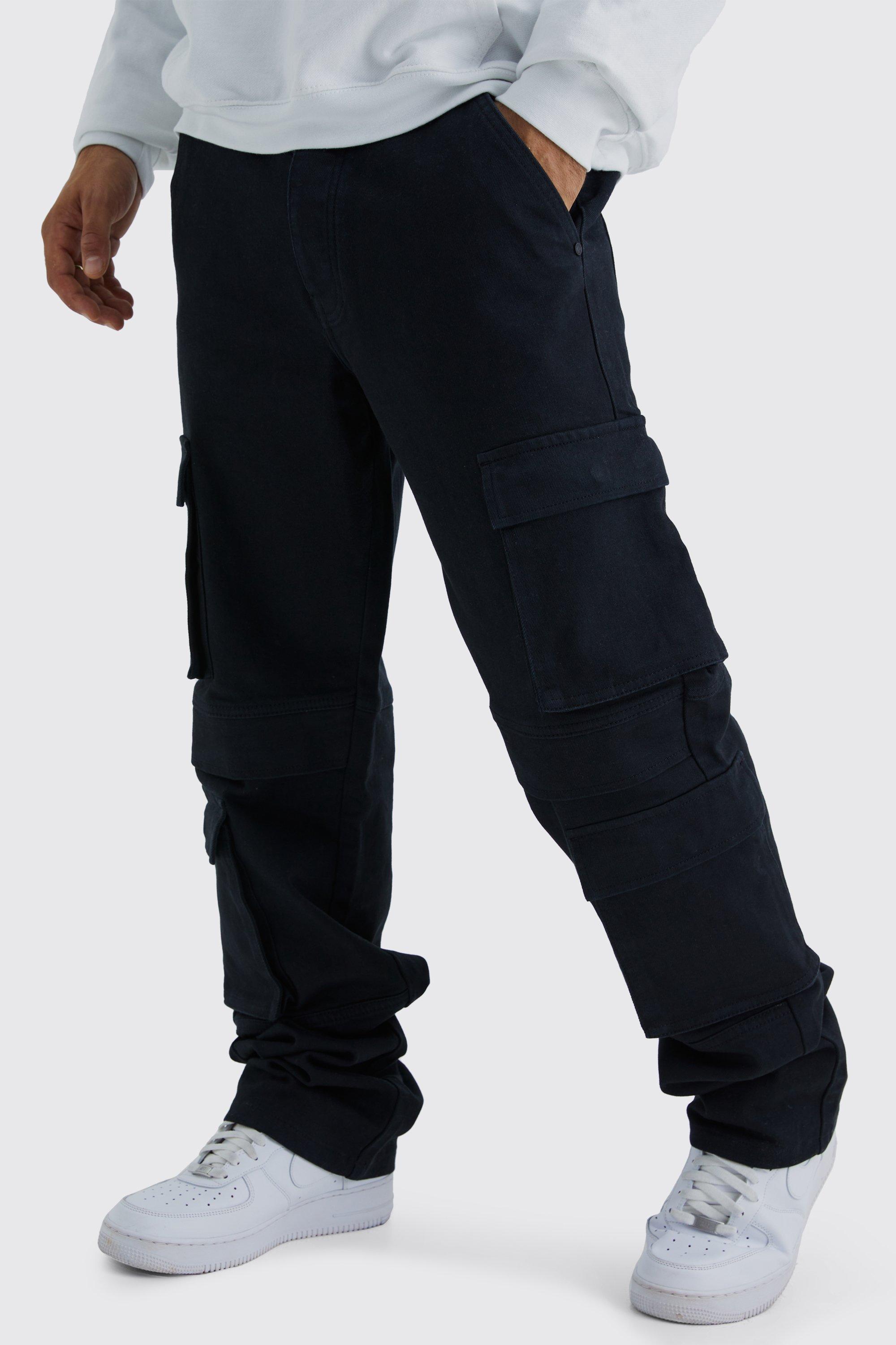 Baggy Rigid Bm Applique Multi Pocket Cargo Jeans In Grey Baggy Rigid Bm Applique Multi Pocket Cargo Jeans In Grey